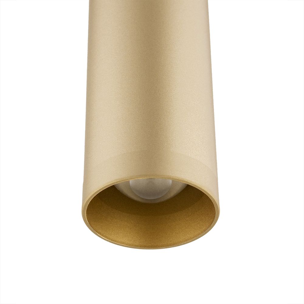 Minimalistyczna złota lampa wisząca Rio z oświetleniem LED