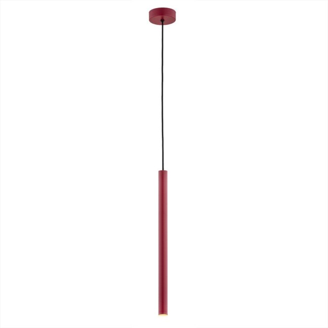 Czerwona lampa wisząca LED Rio o prostym designie