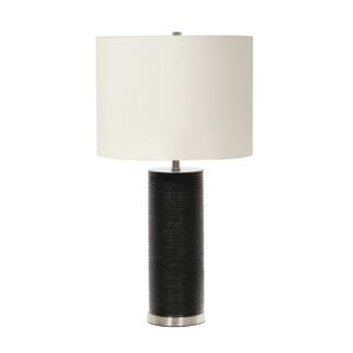 Elegancka lampa stołowa Ripple z czarną bazą
