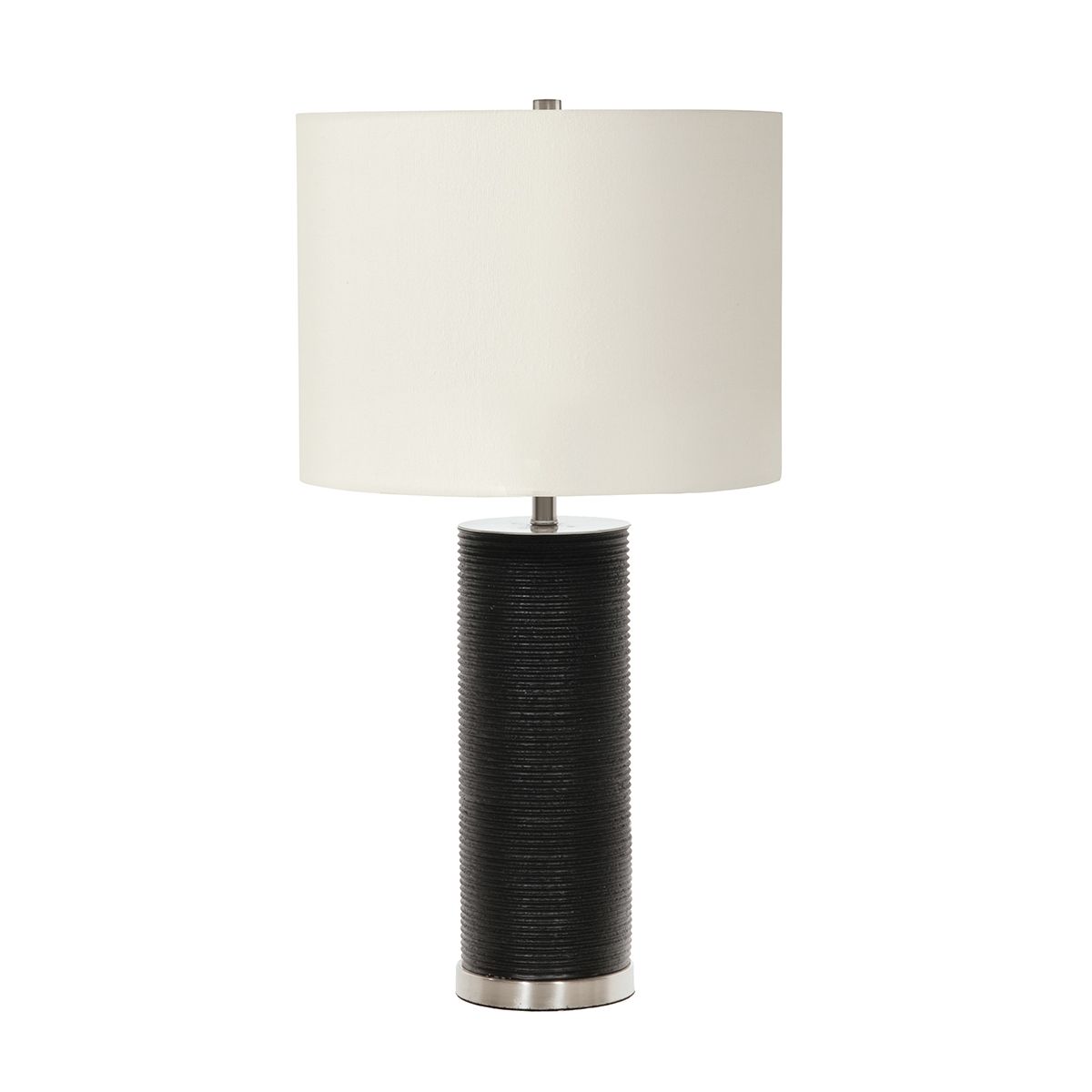 Elegancka lampa stołowa Ripple z czarną bazą