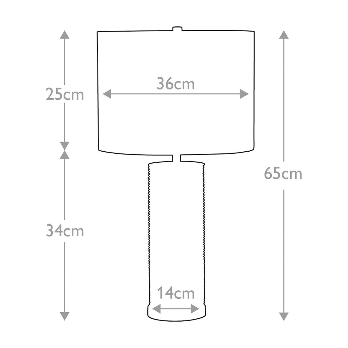 Elegancka lampa stołowa Ripple z czarną bazą
