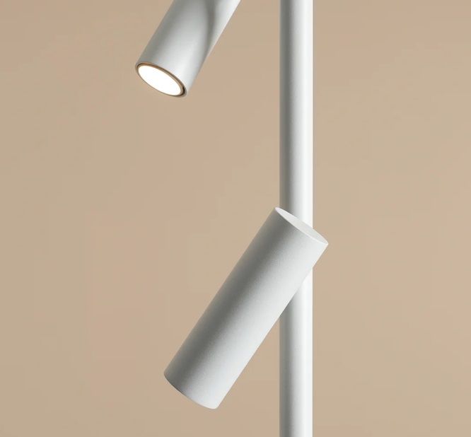 Biała lampa podłogowa TREVO
