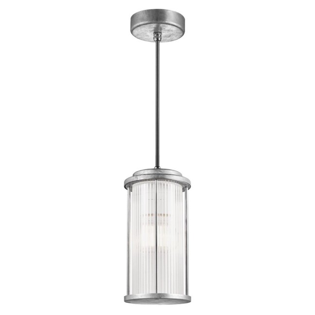 Wisząca lampa Linton z galwanizowanej stali o klasie szczelności IP54