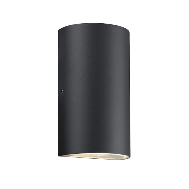 Czarna zewnętrzna lampa ścienna Rold Rounde – LED, odporność IP44