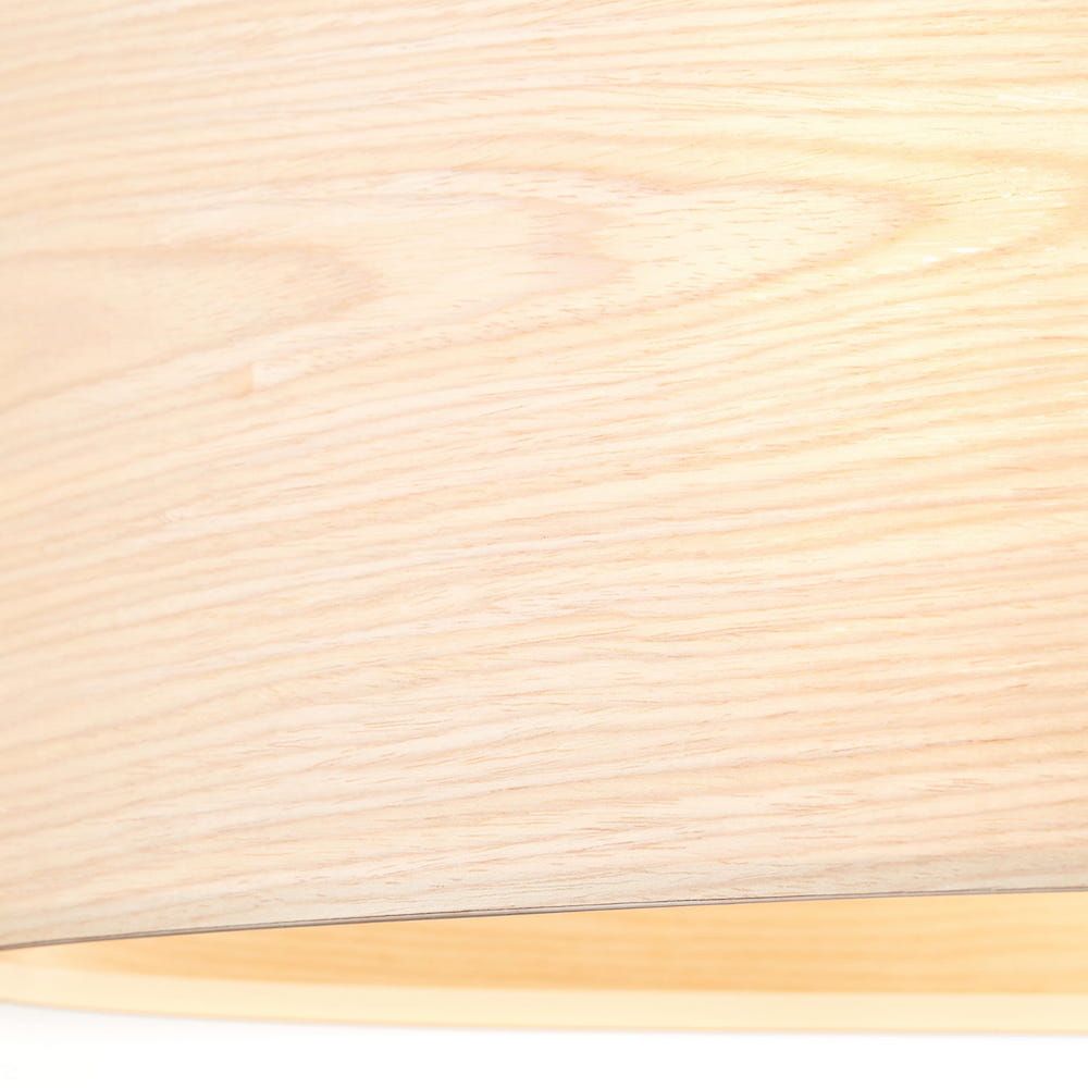 Duża wisząca lampa Romm z jasnego drewna