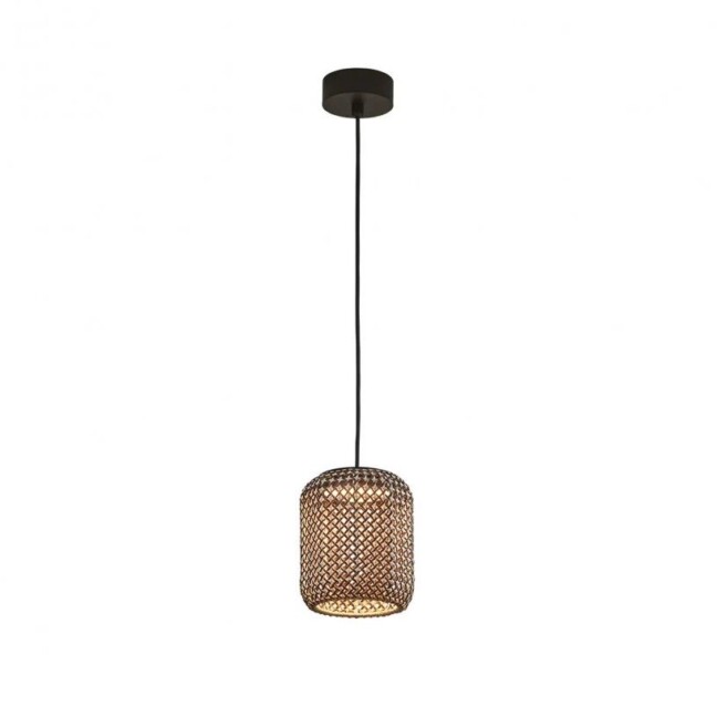 Brązowa lampa wisząca Nans S/21 do użytku zewnętrznego