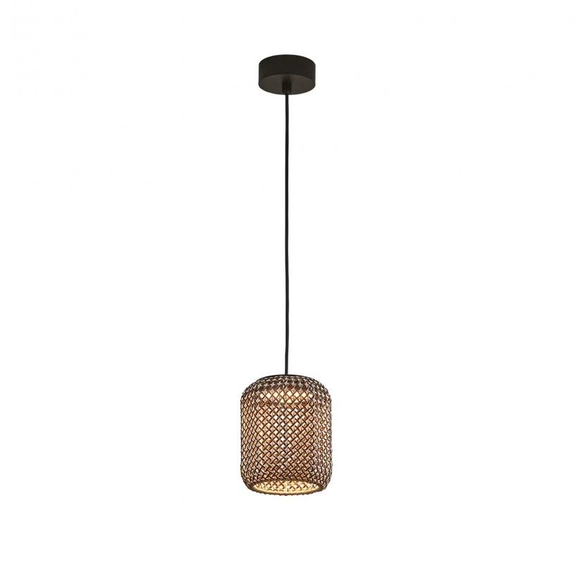 Brązowa lampa wisząca Nans S/21 do użytku zewnętrznego