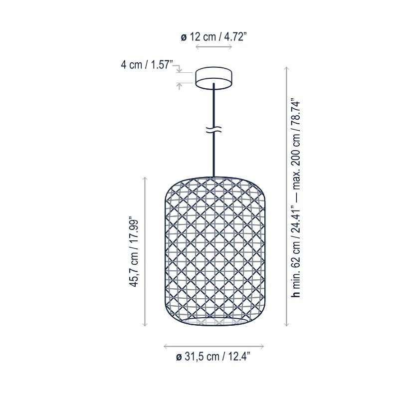 Wisząca lampa LED Nans S/31.2 w odcieniu brązu, przeznaczona do użytku zewnętrznego