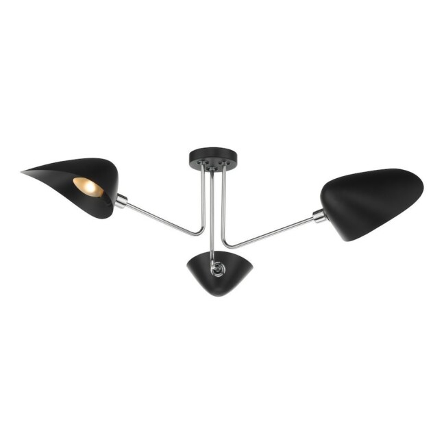 Lampa sufitowa Sebastian z czarnymi kloszami