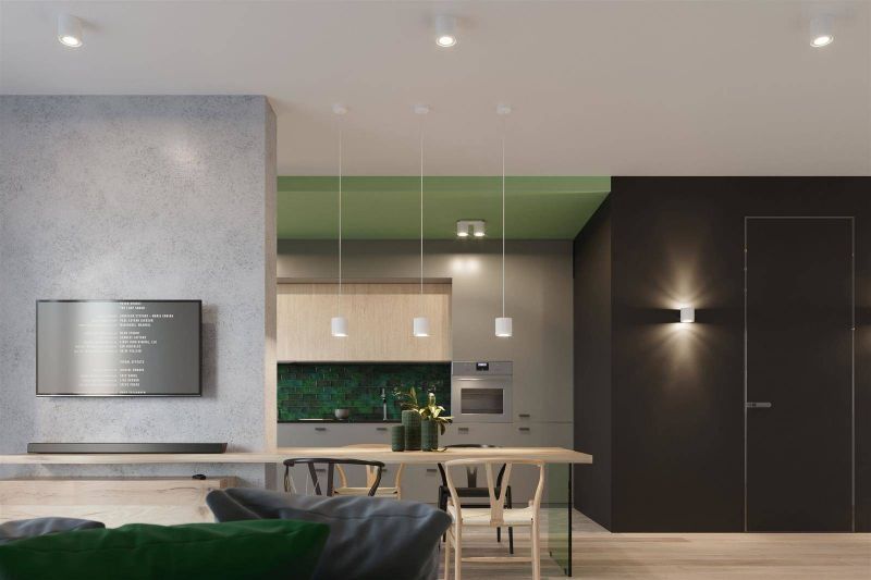 Nowoczesna biała lampa sufitowa Orbis