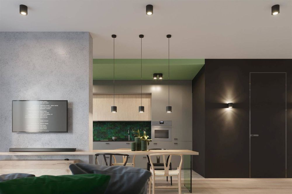 Spot sufitowy Orbis w formie czarnej tuby