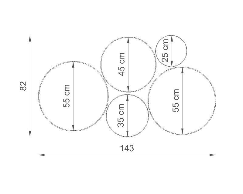 Nowoczesna czarna lampa sufitowa Arena