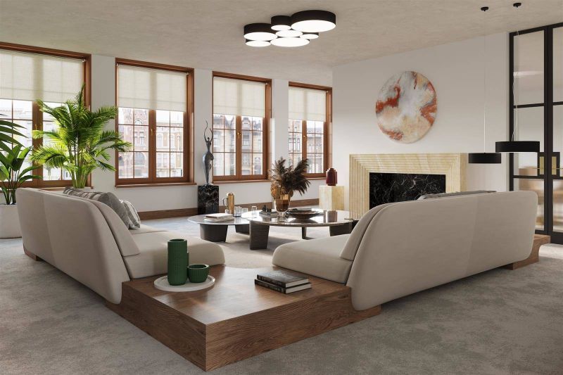 Nowoczesna czarna lampa sufitowa Arena