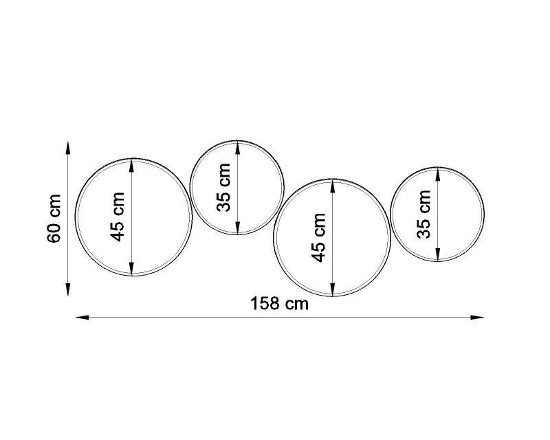 Nowoczesna czarna lampa sufitowa Arena