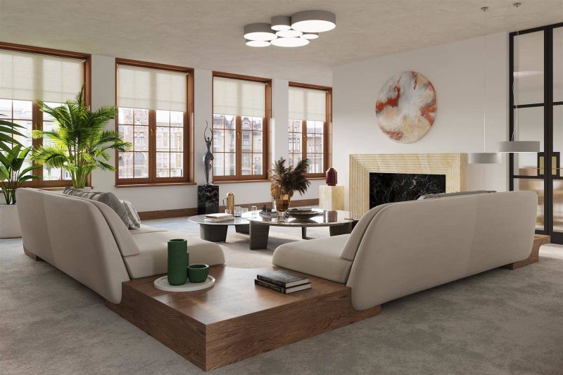 Nowoczesna lampa sufitowa Arena z kloszem w kolorze szarym