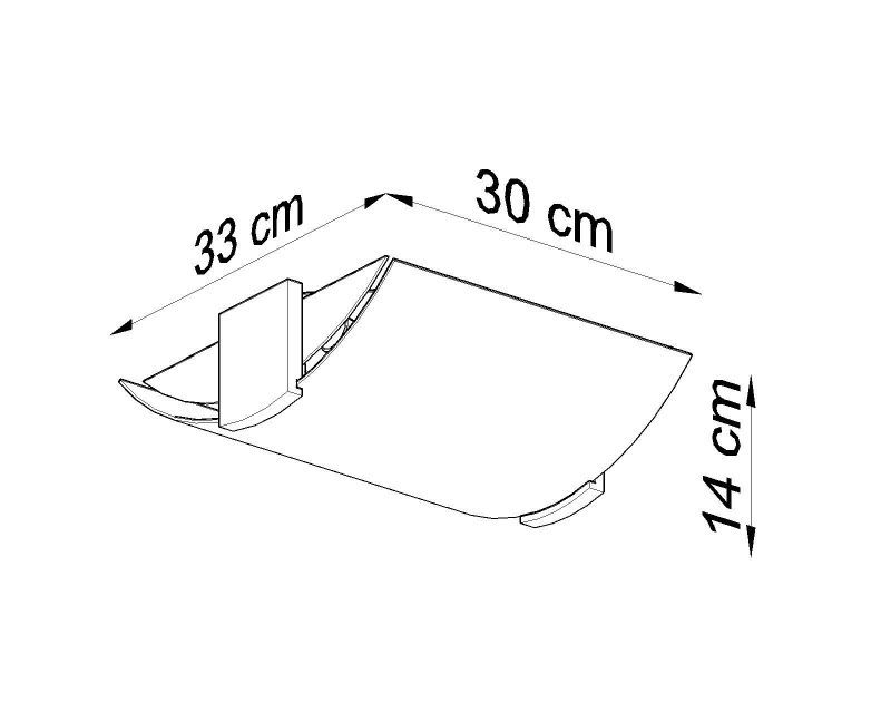 Unikalny plafon Emilio z kloszem wykonanym ze szkła