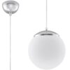 Wisząca lampa ze szkła Ugo 20 w kolorze chromu