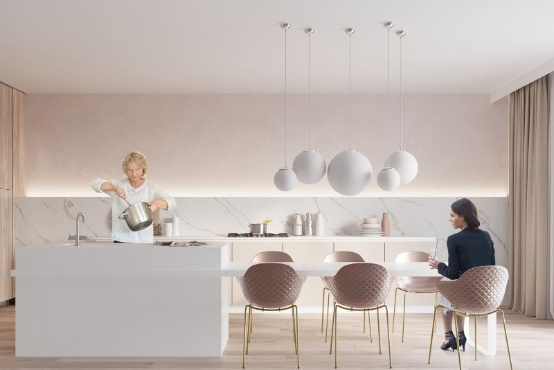 Wisząca lampa ze szkła Ugo 20 w kolorze chromu