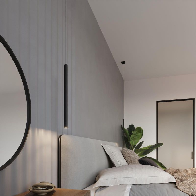 Czarna wisząca lampa Pastelo z możliwością wymiany żarówki