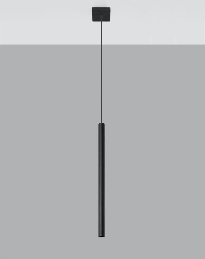 Czarna wisząca lampa Pastelo z możliwością wymiany żarówki