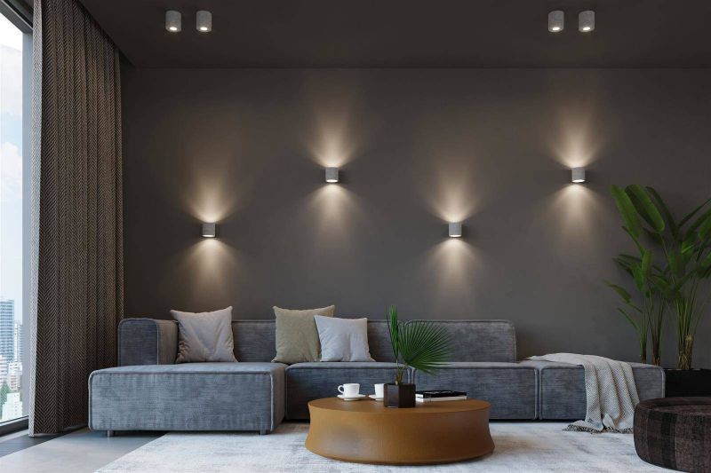 Spot sufitowy Orbis w formie betonowej tuby