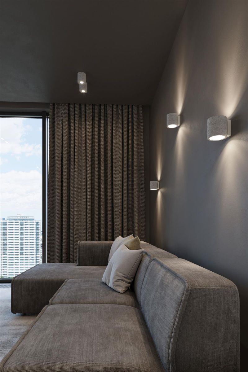 Spot sufitowy Orbis w formie betonowej tuby