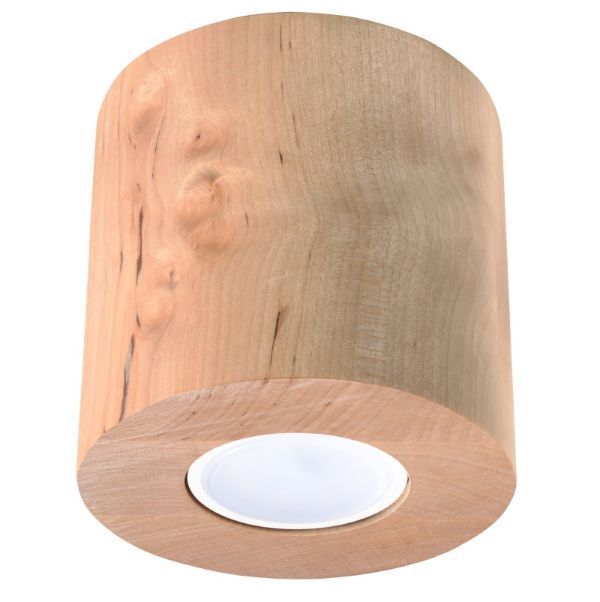 Drewniany spot sufitowy Orbis do skandynawskiej kuchni