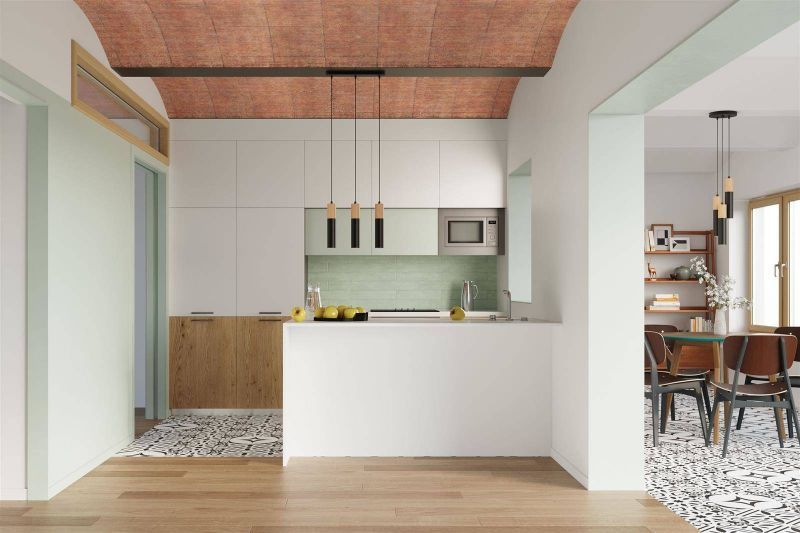 Wisząca lampa Pablo z trzema źródłami światła, wykonana z naturalnego drewna