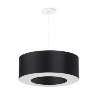 Czarna lampa wisząca Saturno 50