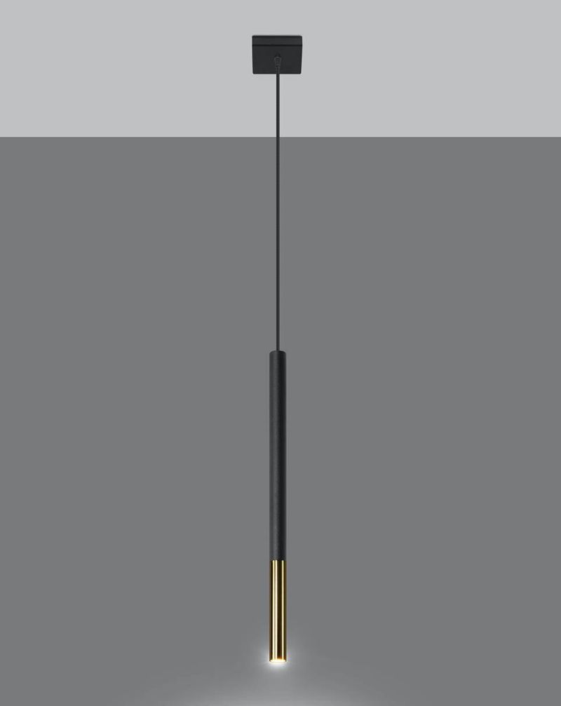 Elegancka lampa wisząca Mozaica w złotym wykończeniu