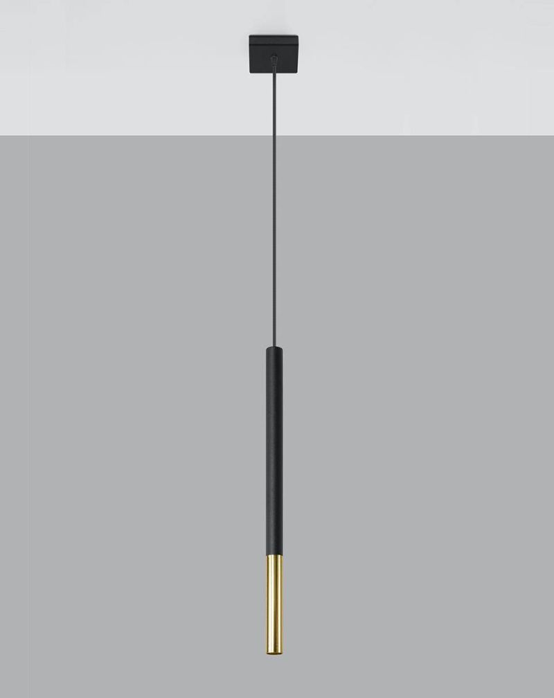 Elegancka lampa wisząca Mozaica w złotym wykończeniu