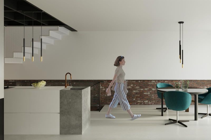 Elegancka lampa wisząca Mozaica w złotym wykończeniu