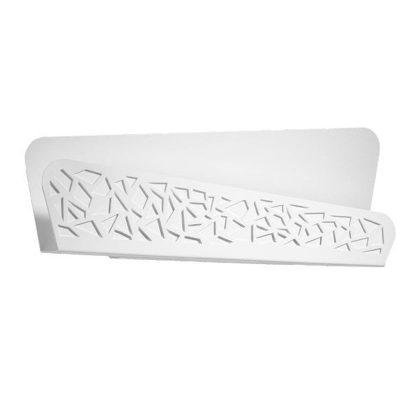 Biały, ozdobny kinkiet Alize