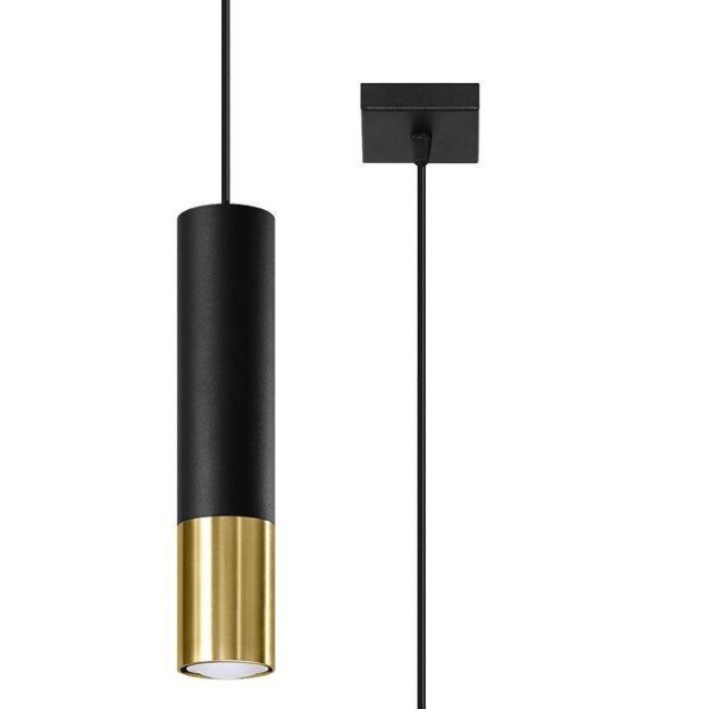 Elegancka wisząca lampa Loopez w złotym wykończeniu