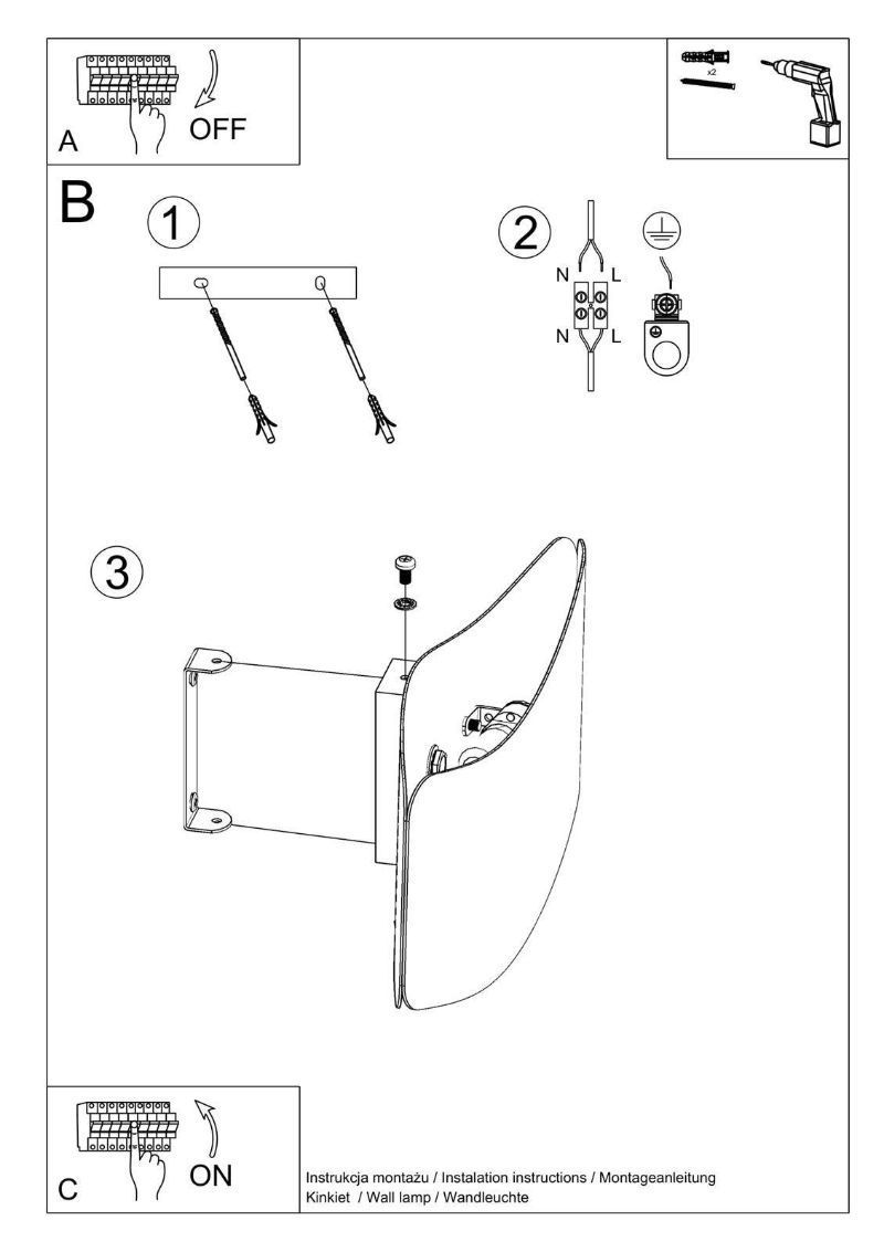 Biały kinkiet Tila 40 o dekoracyjnym charakterze