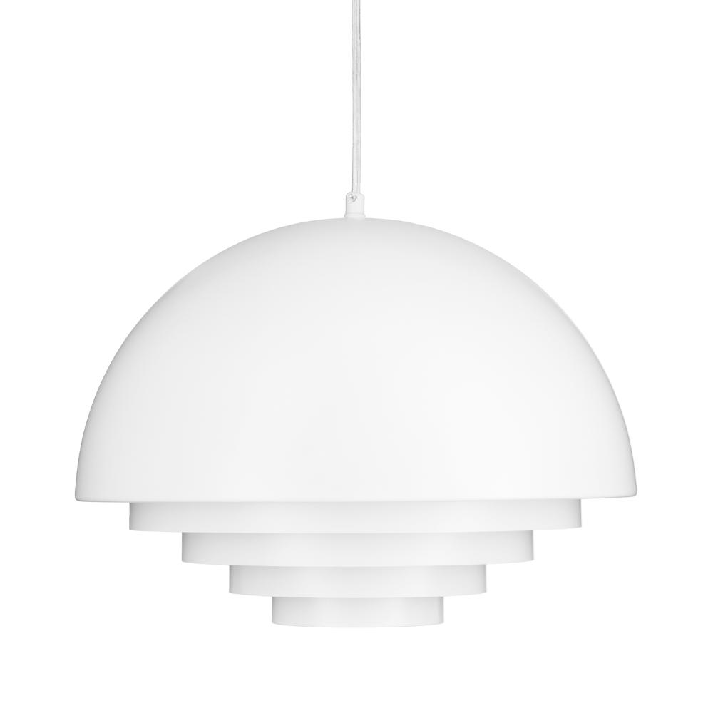 Biała wisząca lampa Diverso idealna do jadalni