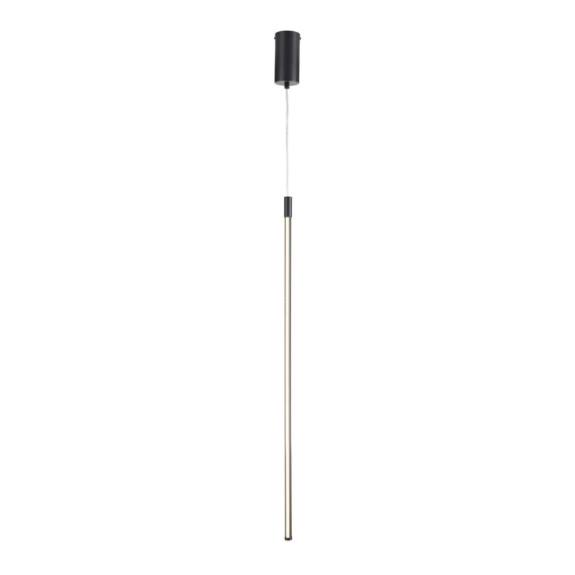 Nowoczesna czarna lampa wisząca Sparo o długości 80 cm idealna do gabinetu