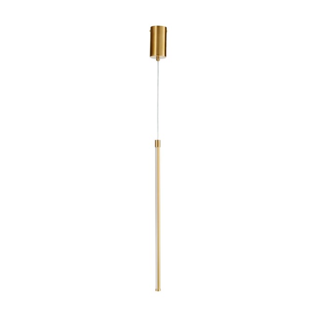 Złota wisząca lampa LED Sparo o średnicy 60 cm, idealna do salonu
