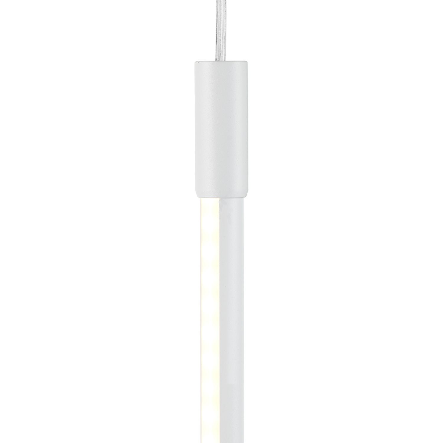 Biała, wisząca lampa Sparo S o średnicy 60 cm, idealna nad szafkę nocną