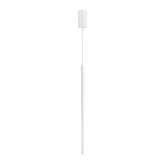 Biała, wisząca lampa Sparo S o średnicy 60 cm, idealna nad szafkę nocną