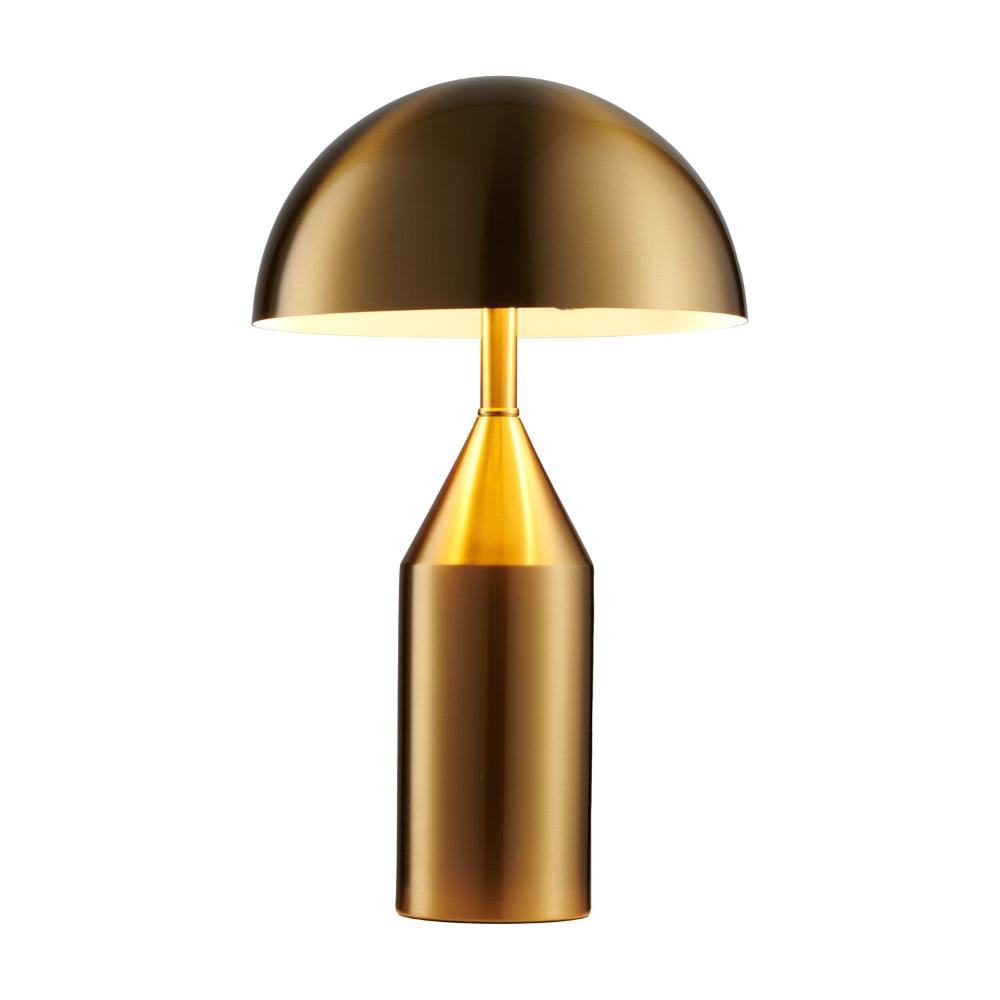 Złota lampa stołowa Belfugo S w kształcie grzybka