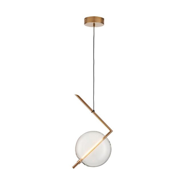 Lampa wisząca Amore w kształcie szklanej kuli, idealna do jadalni