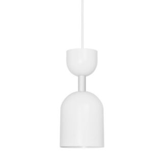 Nowoczesna, całkowicie biała lampa wisząca Supuru