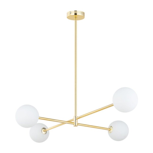 Elegancka, złota lampa sufitowa Sarius Gold z czterema źródłami światła