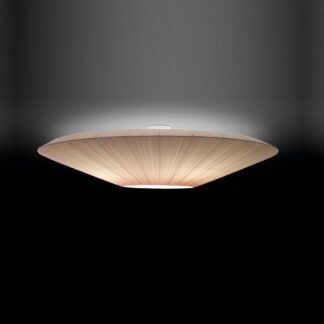 Kremowy plafon Siam 120 z plisowanym abażurem