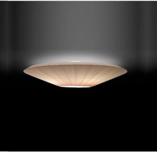 Plisowana kremowa lampa sufitowa Siam 80