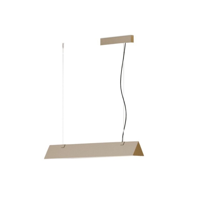 Nowoczesna, złota lampa wisząca Stick So o długości 90 cm