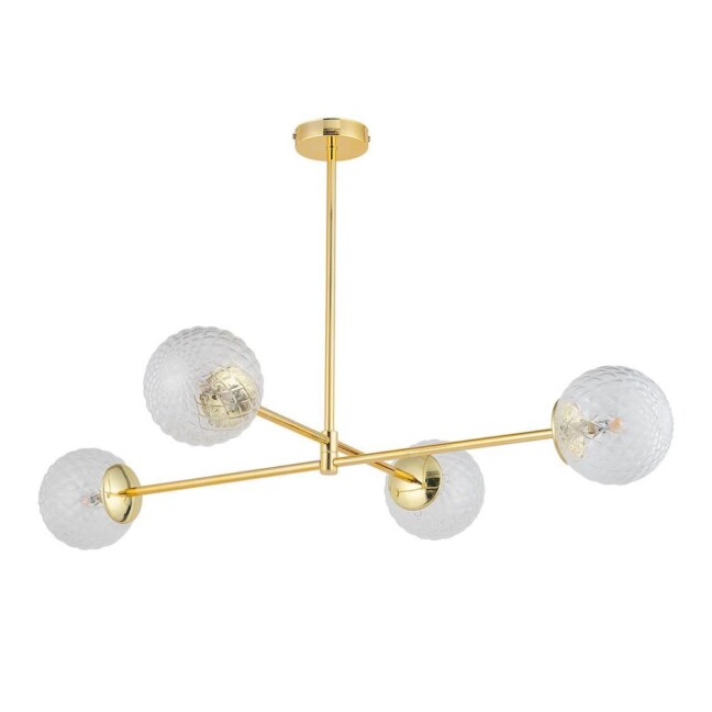 Lampa sufitowa nowoczesna Cadix Gold M - do salonu z granatową kanapą