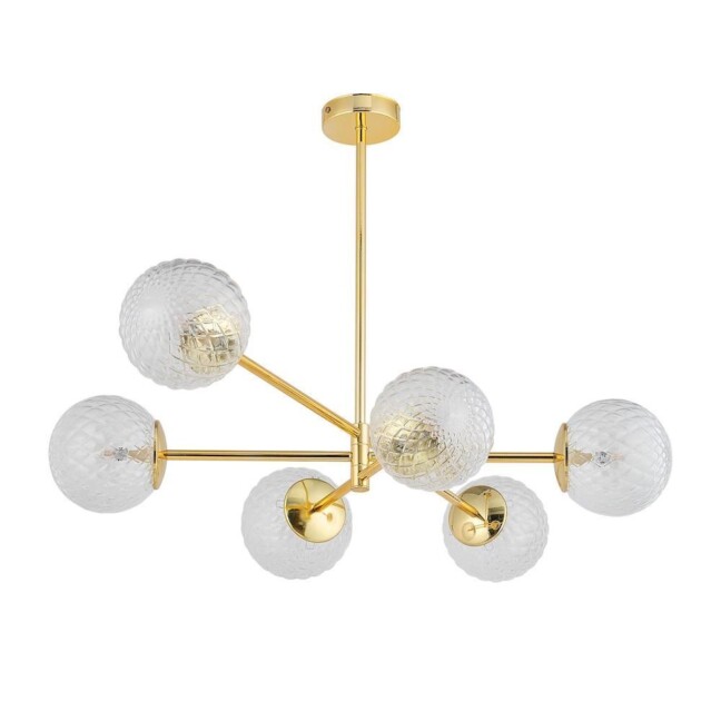 Lampa sufitowa Cadix Gold M z długim ramieniem
