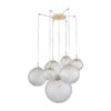 Duża lampa sufitowa Cadix Gold L nad stół w jadalni